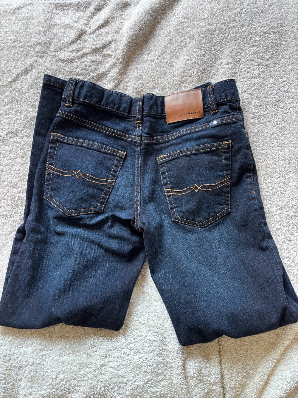Lucky Brand Kids Indigo Denim Jeans with Tan Stitching